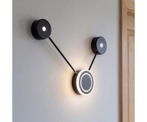 LED Wandleuchte Indiretto Dimmerabile Nero B :3 3 CM 12 W 3000 K Parete Sala