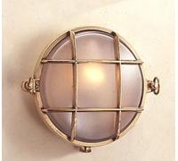 LED Wandleuchte Ottone Rotondo IP54 Maritim Gloss Sirena Rustico Lampada Esterni
