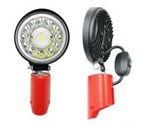 LED Work Light 144W 7200lm for 12V per battery Camping LED Work(4 Inches) | 7200 lumens output, 144W high power, 12V lithium compatible, intense white light, camping repair tool