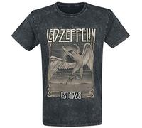 Led Zeppelin Maglietta Faded Falling Unisex Black S