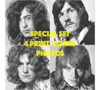 LED ZEPPELIN - lot 4 print signed photo - set 4 foto con autografo stampato