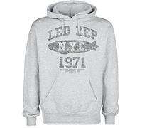 Led Zeppelin LZ College Uomo Felpa con Cappuccio Grigio L 80% Cotone, 20% Poliestere Regular