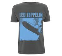 LED ZEPPELIN - LZ1 BLUE COVER GREY T-Shirt Small