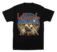 Led Zeppelin Lzii Searchlights Black ufficiale Uomo maglietta unisex