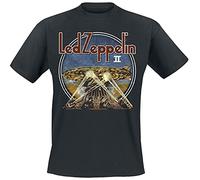 Led Zeppelin LZII Searchlights Uomo T-Shirt Nero S 100% Cotone Regular