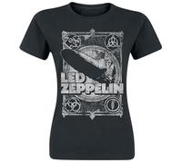 Led Zeppelin LZTS17LB02 T-Shirt, Black, Medium Donna
