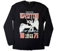 LED Zeppelin - Maglietta a Maniche Lunghe con Logo Ikarus Giapponese, Colore: Nero