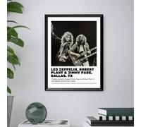Led Zeppelin - Quadro Stampa Poster Vintage Musica Rock CORNICE INCLUSA 40x30