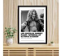 Led Zeppelin - Quadro Stampa Poster Vintage Rock musica - CORNICE INCLUSA 40x30