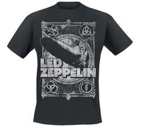 LED Zeppelin Shook Me Uomo T-Shirt Nero S 100% Cotone Regular