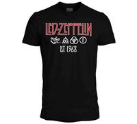 Led Zeppelin - Symbols EST. 68 - T Shirt Uomo Donna e Ragazzo - Maglia Ufficiale Rock Band - Maglietta Uomo Vintage Idea Regalo Fan M