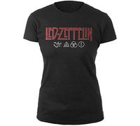 Led Zeppelin - T-Shirt # S Ladies Black # Logo & Symbols