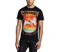 Led Zeppelin - T-Shirt # S Unisex Black # Usa Tour '75.