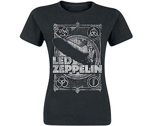 Led Zeppelin - T-Shirt # Xl Ladies Black # Vintage Print Lz1