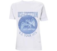 Led Zeppelin Tour '75 Blue Wash autorizzato Uomo maglietta