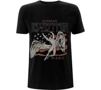 Led Zeppelin Us 1975 Tour Flag autorizzato Uomo maglietta