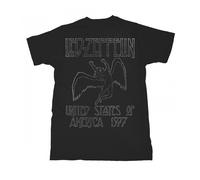 Led Zeppelin Ledzeppelin_USA '77_Men_bl_TS: S T-Shirt, Nero (Black Black), Small Uomo