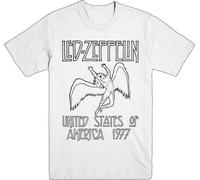 LED Zeppelin USA Stati Uniti Di America 77 Tour Musica Rock T Shirt LDZ-1007