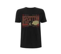 Led Zeppelin Zeppelin And Smoke Black ufficiale Uomo maglietta unisex