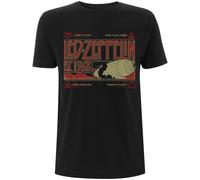 LED Zeppelin Zeppelin & Smoke Uomo T-Shirt Nero XL 100% Cotone Regular