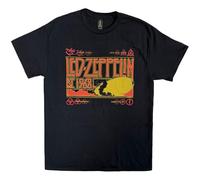 LED Zeppelin Zeppelin & Smoke Uomo T-Shirt Nero M 100% Cotone Regular