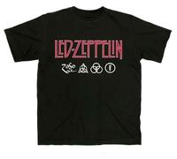LED Zeppelin Zoso Logo JIMMY Paggetto Classico Rock Folk Gruppo Musicale T Shirt