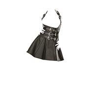 Leda Pol 5452 heisses in pelle vestito busenfrei aperta con supporto per il collo