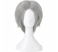 LEDABAO Cosplay Gioco Devil May Cry 5 Parrucca,Dante Argento Grigio Parrucca corta Anime Halloween Party Parrucca