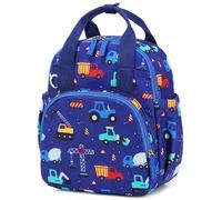 LEDAOU Zaino per bambini, impermeabile, per bambini da 2 a 4 anni, scuola materna e scuola, per ragazzi e ragazze, Z-auto blu, Für 2-4 Jahre (12″ hoch, kein Platz für A4-Ordner), moderno
