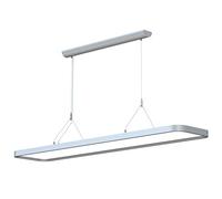 Ledaxo Pl-03-50-R Lampadario Led A Sospensione, 5.000 Lm/50W, 1-10V Dimmerabile, 4000 K (Bianco Neutro), Adatto A Schermi Di Lavoro, Con Struttura In Alluminio, Angoli Arrotondati, Colore: Argento