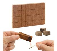 Leddy Living Accendifuoco Naturale 32 Cubetti Ecologici Inodori in Segatura e Cera Vegetale - Accensione Rapida per Caminetti, Barbecue, Forni a Legna e Stufe Senza Fumo o Odori