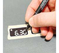 Leddy Living Etichette Prezzo Euro Digit 38x20 mm Adesive Carta Scrivibile Personalizzabili con Pennarello Sistema a Segmenti Digitali per Negozi Mercati (448 Etichette)