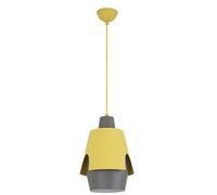 Ledea Falun lampada sospesa 1x40 W grigio/cenere-giallo 50101149