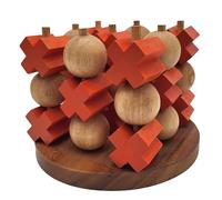 LEDELIRANT - Tic Tac Toe 3D in legno di acacia e Hevea - Morpion fatto a mano per bambini e adulti - Gioco durevole - Decorazione naturale - Idea regalo originale. 50