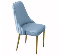 Leder Esszimmerstühle für Küche & Schlafzimmer, Schminkstuhl mit Schmiedeeisen-Beinen, Eleganter Balkon Sofa Stuhl, Design moderno, Komfortabler Make-Up Stuhl