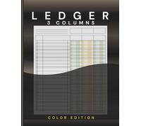 Ledger with 3 Columns (Yellow & Green Color Edition): Simple Accounting Logbook for Recording Transactions and Cash Payments | 8.5x11 Business Record Notebook with 40 Rows Per Page