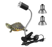 LEDGLE Lampada Tartarughe Acqua, UVA UVB Lampada Riscaldante, Lampada Alogena Calore Retroilluminazione per Rettile, Anfibi, Tartaruga, Lucertola, Serpente, Camaleonti（25W+50W）