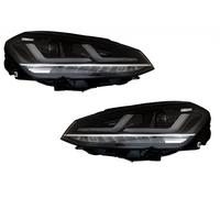 LEDHL103 COPPIA FARI ANTERIORI FULL LED OSRAM VW GOLF 7 12-17 striscia cromo