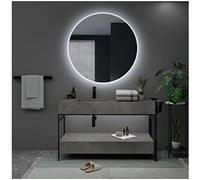 Ledimex - OPOR001/80, Specchio LED da bagno, retroilluminato, rotondo, serie Oporto, varie misure disponibili (80 cm)