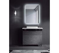 Ledimex Specchio Bagno Led Quadrato con Angoli Arrotondati - Misura 60x80 cm Retroilluminazione LED con IRC >80 - Modello Danimarca