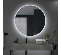 LEDIMEX - Specchio Rotondo Bagno con Luce LED 70cm Retroilluminato | Specchio Intelligente Parete con Luce Fredda 6500K Senza Cornice per Mobile Bagno | Serie Oporto