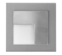 LEDIX - Lampada da parete a LED, Alluminio, grigio acciaio, 7.3 x 7.3 x 4.4 cm