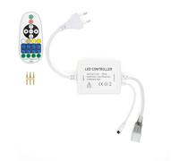 LEDKIA LIGHTING Controller Regolatore per Striscia LED CCT 220V AC con Telecomando IR Bianco