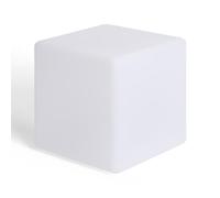 LEDKIA LIGHTING Cubo LED RGBW 30cm con Batteria Ricaricabile Solare + USB Bianco