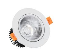 LEDKIA Faretto Downlight LED 12W Circolare COB CRI90 Regolabile Foro Ø 90 m