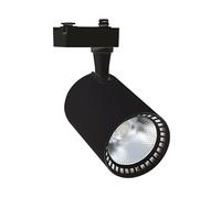 LEDKIA LIGHTING Faretto LED Binario Monofase 40W Bron Nero 4000K Bianco Naturale