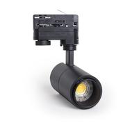 LEDKIA LIGHTING Faretto LED Binario Trifase 10W Regolabile CCT Selezionabile Pulyx Multiangolo 15-60º Nero