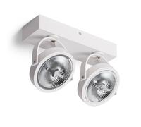 LEDKIA Faretto LED da Superficie Orientabile AR111 30W Regolabile Bianco CR | 1600lm | Luce Uniforme COB | Installazione Facile | Rotazione 350º | Bianco Caldo 3000K