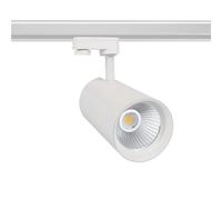LEDKIA LIGHTING - Faretto LED Binario Trifase 20W | Regolabile e Orientabile | No Flicker | CCT Selezionabile | Flusso Luminoso 2000lm | Interni, Showroom, Saloni | Bianco, Alluminio