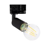LEDKIA Faretto Portalampada Binario Trifase Oasis per Lampadina E27 Nero